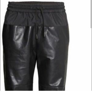 Alexander Wang leather jogger style pants